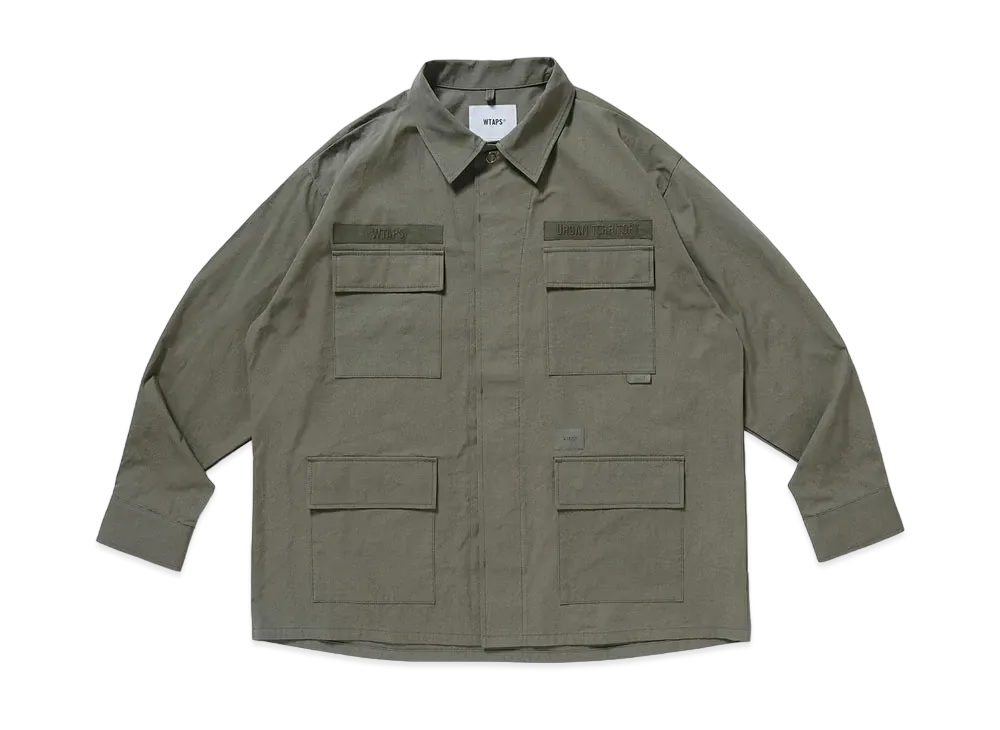 Wtaps JUNGLE 02 / LS / COTTON. POPLIN "Olive Drab"