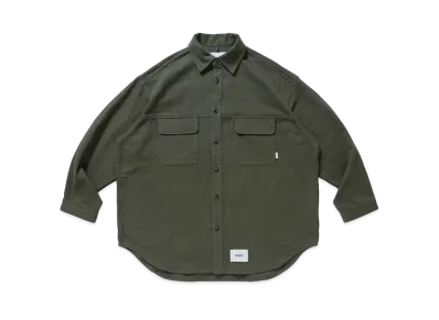 Wtaps WCPO 01 / LS / COTTON. FLANNEL "Olive Drab"