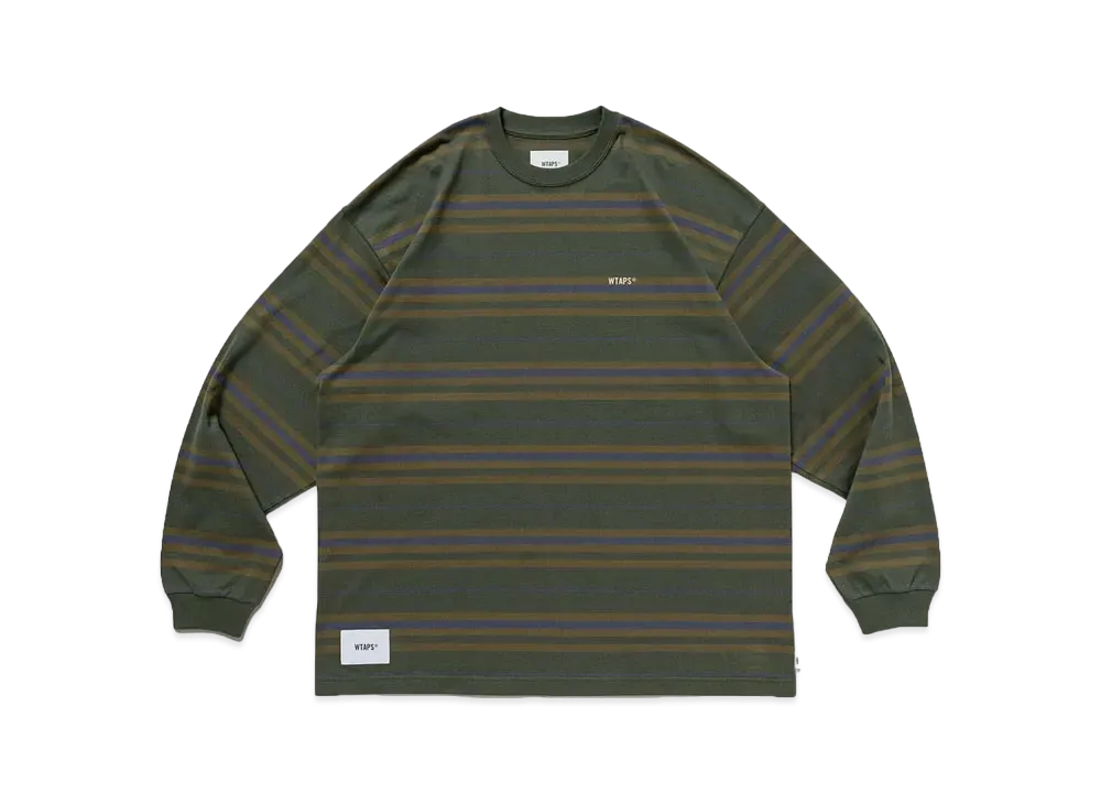 ダブルタップス Bdy 02 / LS / コットン. テキスタイル. サイン 231ATDT-CSM21 "オリーブ ドラブ"