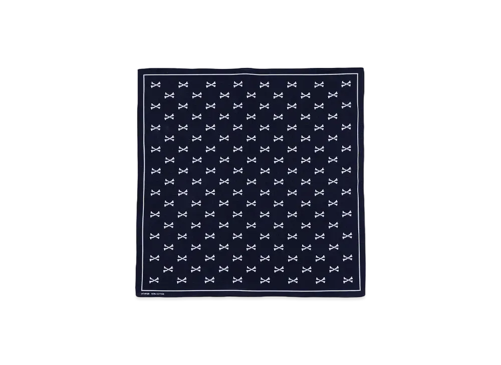 Wtaps Bandaria / Bandana / Cotton. Crossbones "Navy"