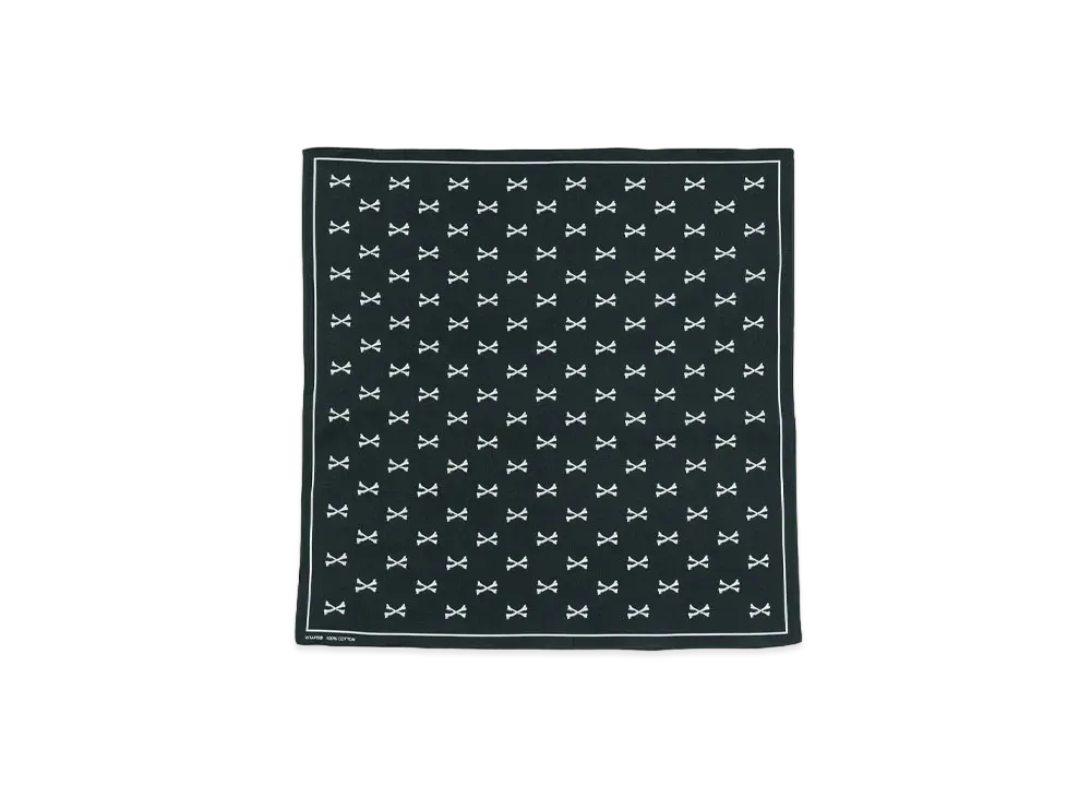 Wtaps Bandaria / Bandana / Cotton. Crossbones "Green"