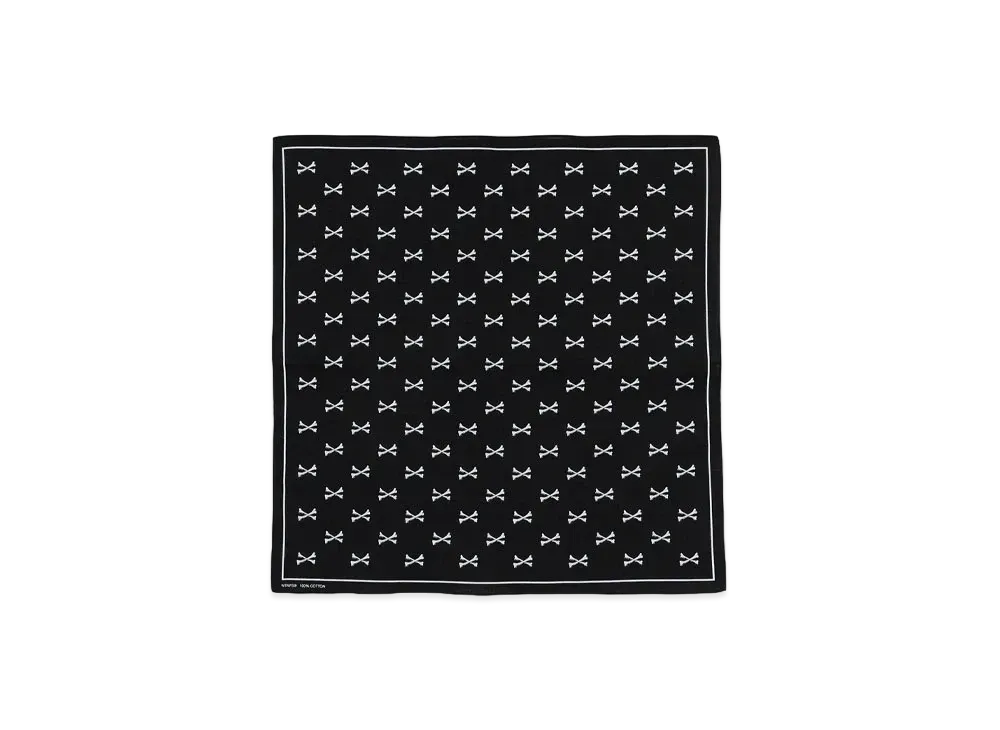 Wtaps Bandaria / Bandana / Cotton. Crossbones "Black"