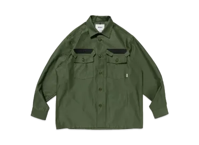 Wtaps CBW 01 / LS / Cotton. Satin. Identity "Olive Drab"