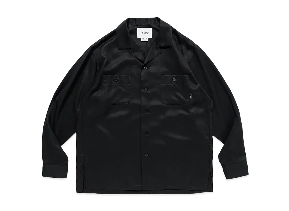 ダブルタップス EW / LS / リヨセル ツイル "ブラック" 242TQDT-SHM04