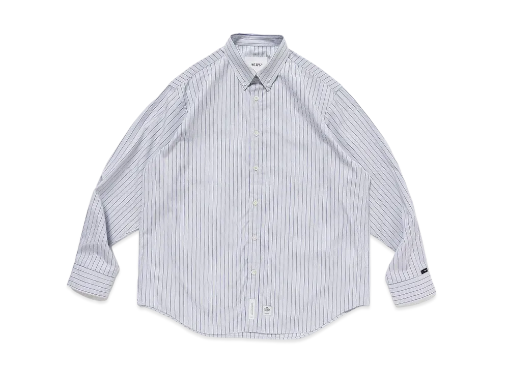 WTAPS BD 03 / LS / Cotton Broadcloth Textile Thomas Mason "Gray"