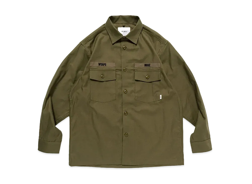 WTAPS CBW / LS / Cotton Satin "Olive Drab"