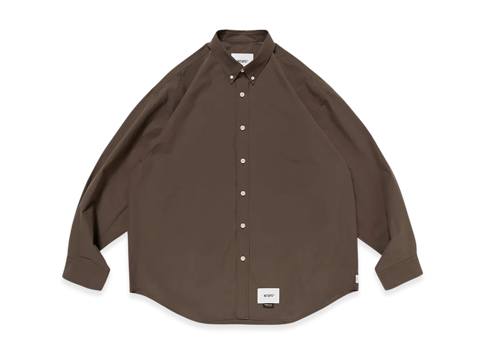 WTAPS BD 04 / LS / NYCO. Broadcloth. CORDURA. OF "Brown"