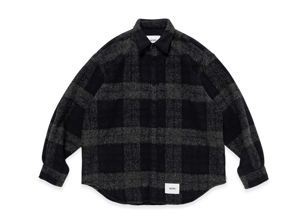 WTAPS TXT 02 / LS / WONY. Tweed. Textile. OF "Charcoal"