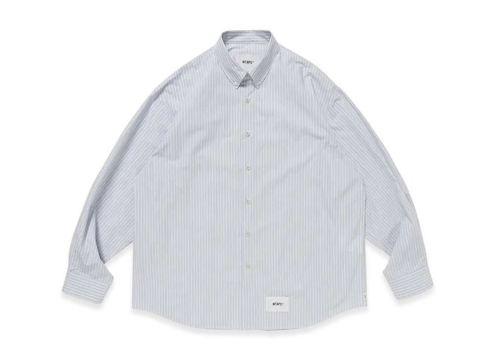 WTAPS BD 06 / LS / Cotton. Broadcloth. Textile. OF "Blue"