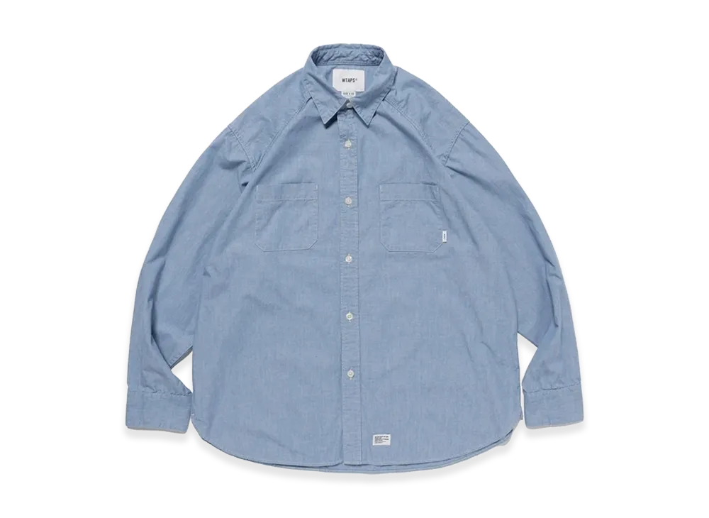 WTAPS Cb / LS / Cotton. Chambray "Indigo"
