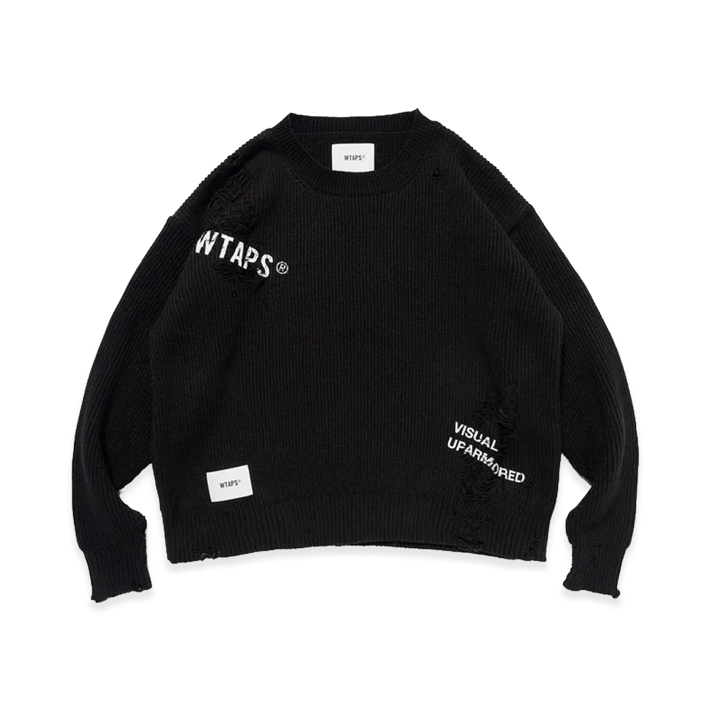 WTAPS Exhaust / Sweater / Acrylic "Black"