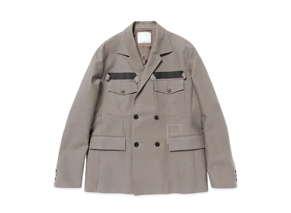 WTAPS x sacai Cotton Back Satin Jacket 01 / Jacket / Cotton Back Satin "Beige"