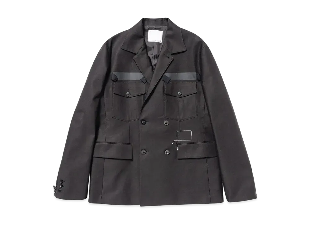 WTAPS x sacai Cotton Back Satin Jacket 01 / Jacket / Cotton Back Satin "Black"