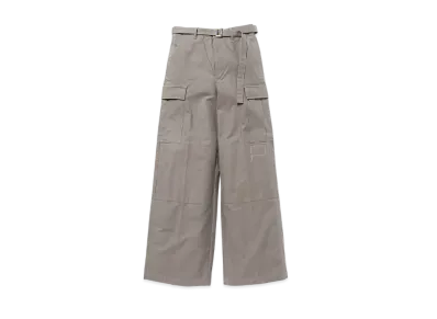 WTAPS x sacai Cotton Back Satin Pants 01 / Trousers / Cotton Back Satin "Beige" 2423234D-PTM01S / 25-03695M