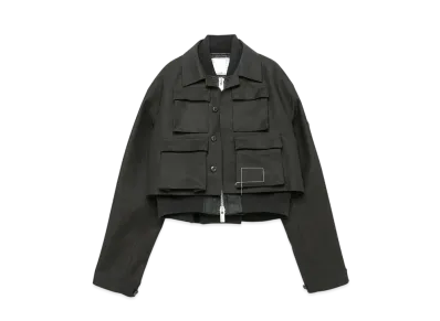 WTAPS x sacai Women's Cotton Back Satin x Nylon Twill Jacket "Black"