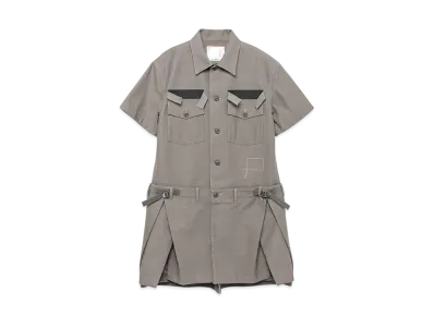 WTAPS x sacai Women's Cotton Back Satin Dress "Taupe"