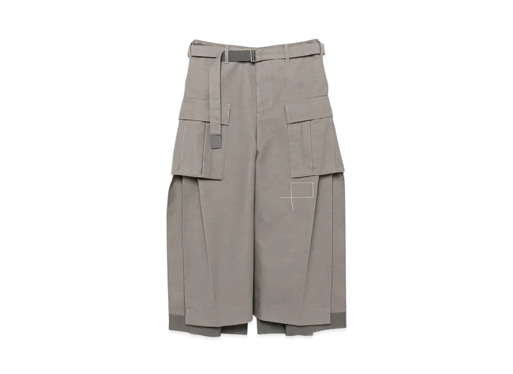 WTAPS x sacai Women's Cotton Back Satin Skirt "Taupe"