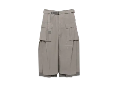 WTAPS x sacai Women's Cotton Back Satin Skirt "Taupe"