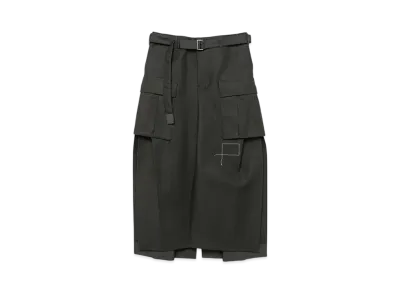 WTAPS x sacai Women's Cotton Back Satin Skirt "Black"