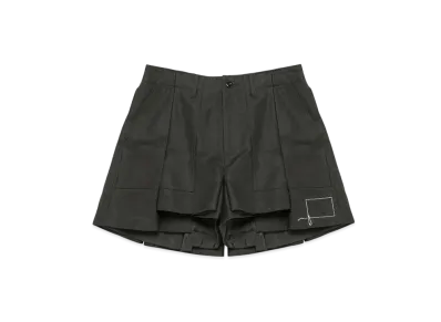 WTAPS x sacai Women's Cotton Back Satin Shorts "Black"