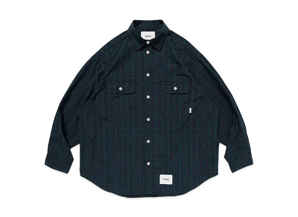 WTAPS Wcpo 01 / LS / Cotton. Broadcloth. Textile "Green"