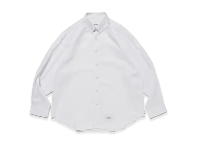 WTAPS BD 02 / LS / Cotton. Herringbone. Textile. Of "Blue"