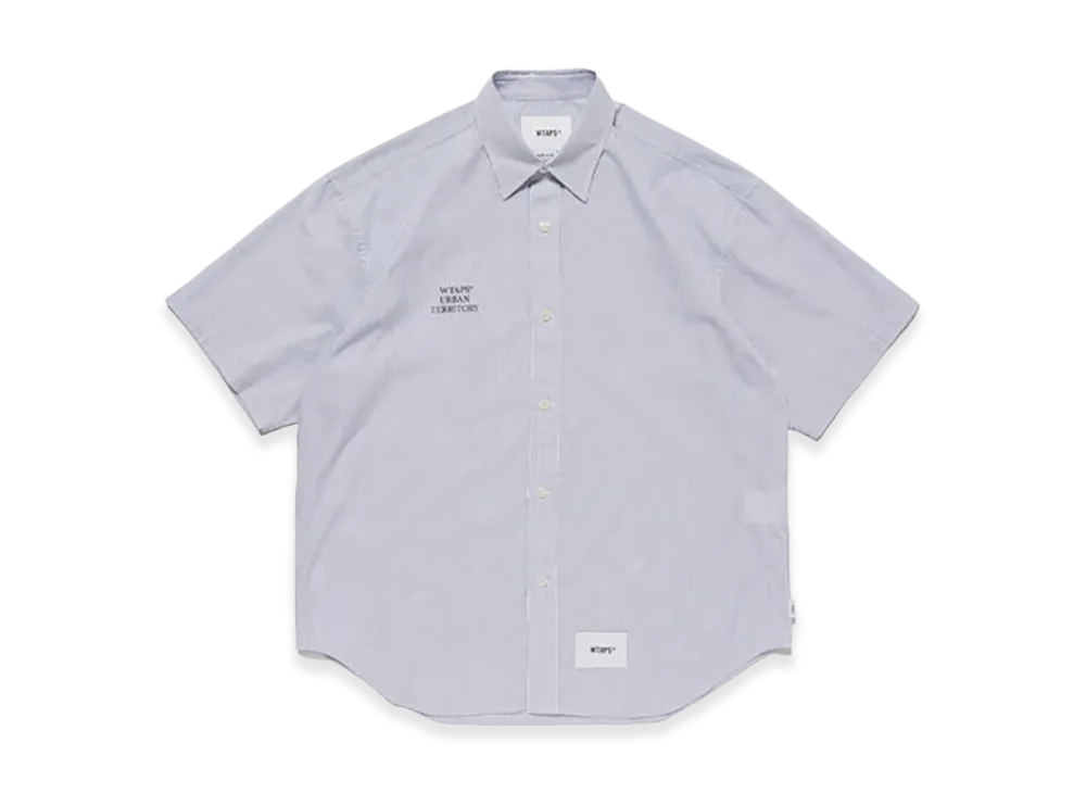 WTAPS TXT 01 / SS / CTPL. Broadcloth. Textile "Blue"
