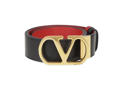 Valentino Women's Belt H. 40 Reversibile Vlogo Signature. "Black"