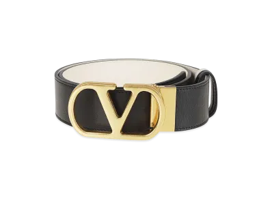 Valentino Women's Belt H. 40 Reversibile Vlogo Signature. "Black"