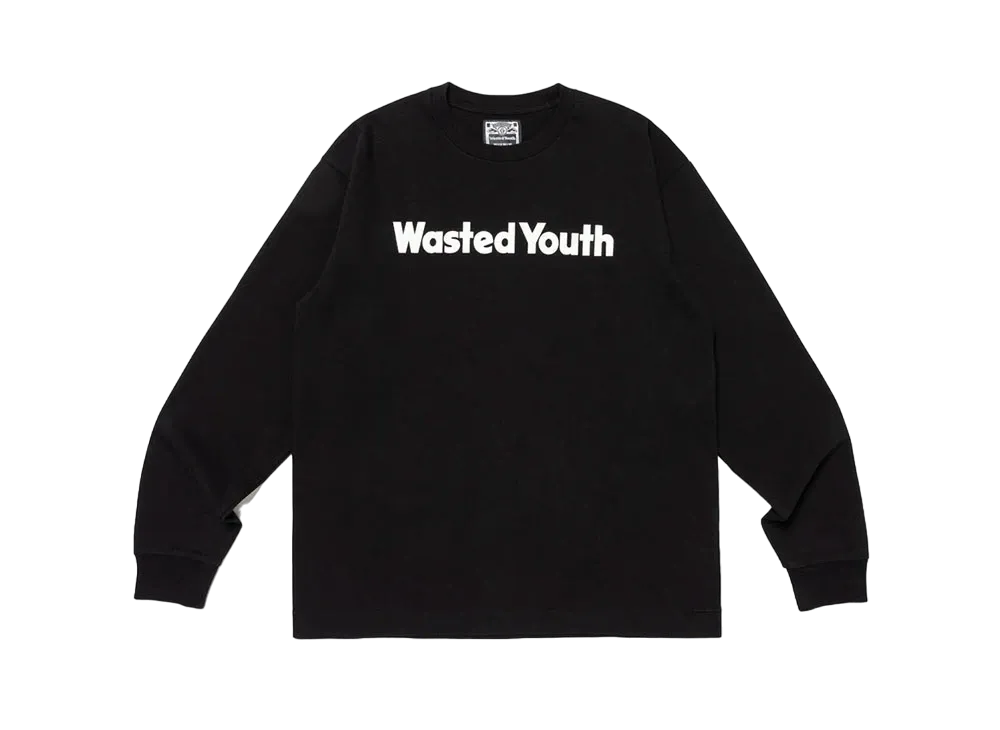 Wasted Youth Long Sleeve T-Shirt #2 "Black" / VERDY