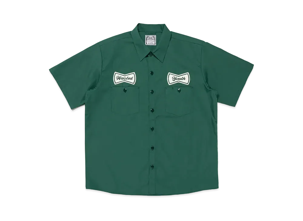 Wasted Youth Work Shirt S/S "Green" / VERDY