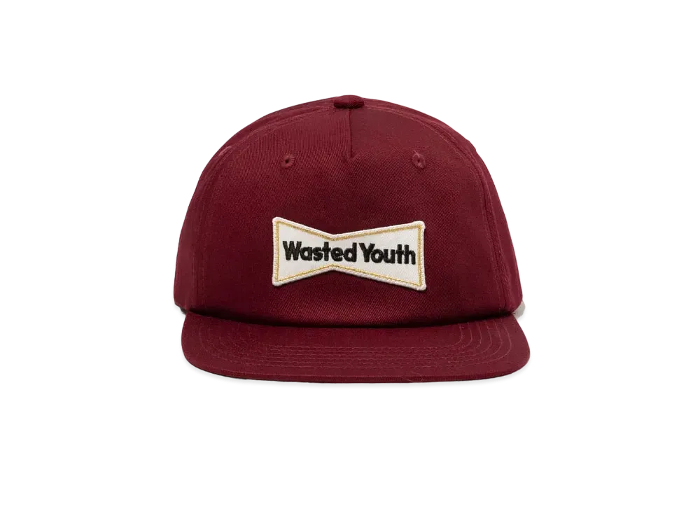 Wasted Youth 5 Panel Snapback Cap "Burgundy" / VERDY
