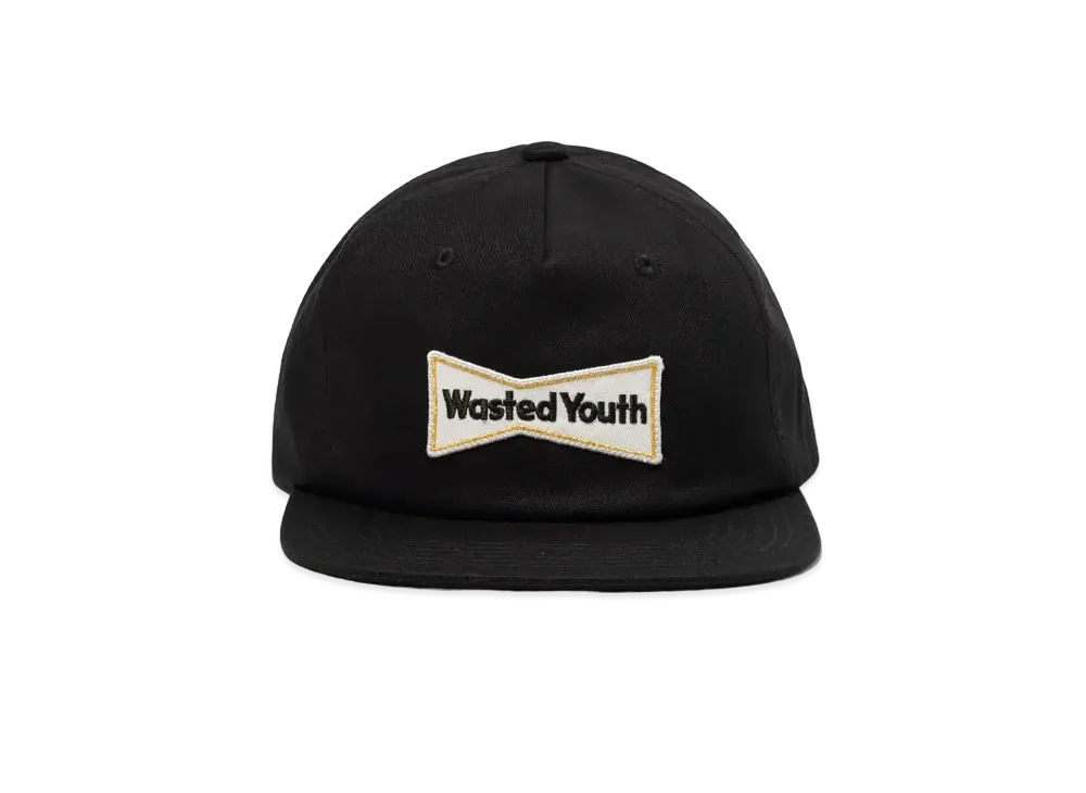 Wasted Youth 5 Panel Snapback Cap "Black" / VERDY