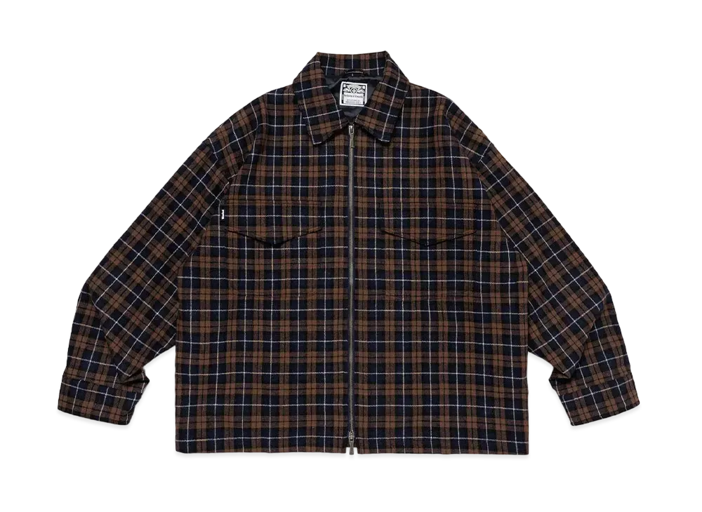 Wasted Youth Zip Up Shirt "Navy"