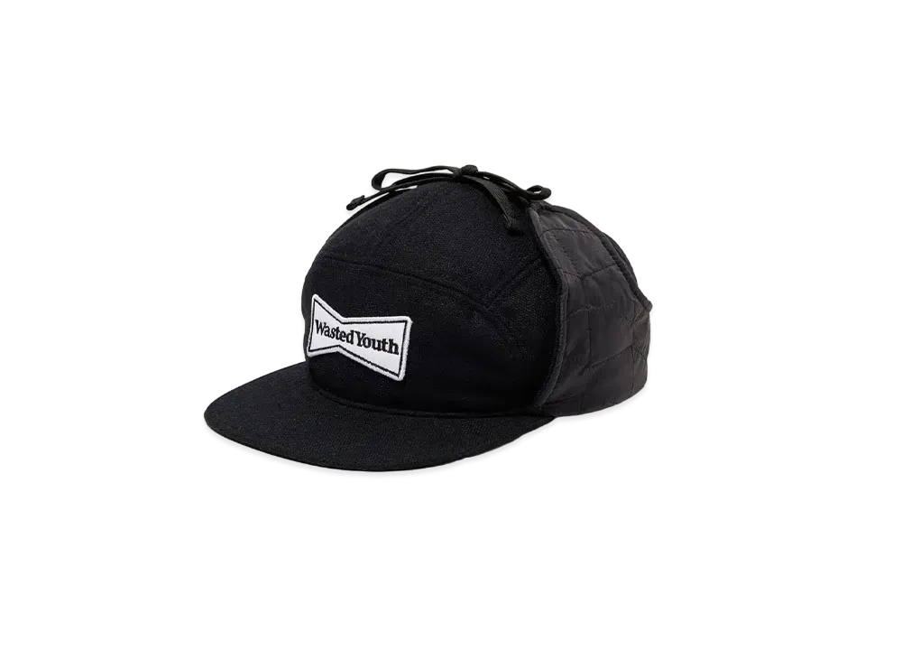 Wasted Youth Earflap Cap "Black"