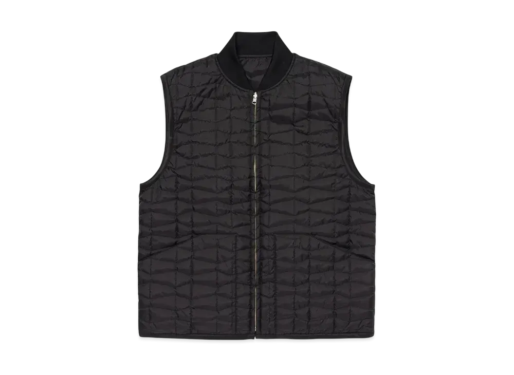 Wasted Youth Quilted Puff Reversible Vest "Black"