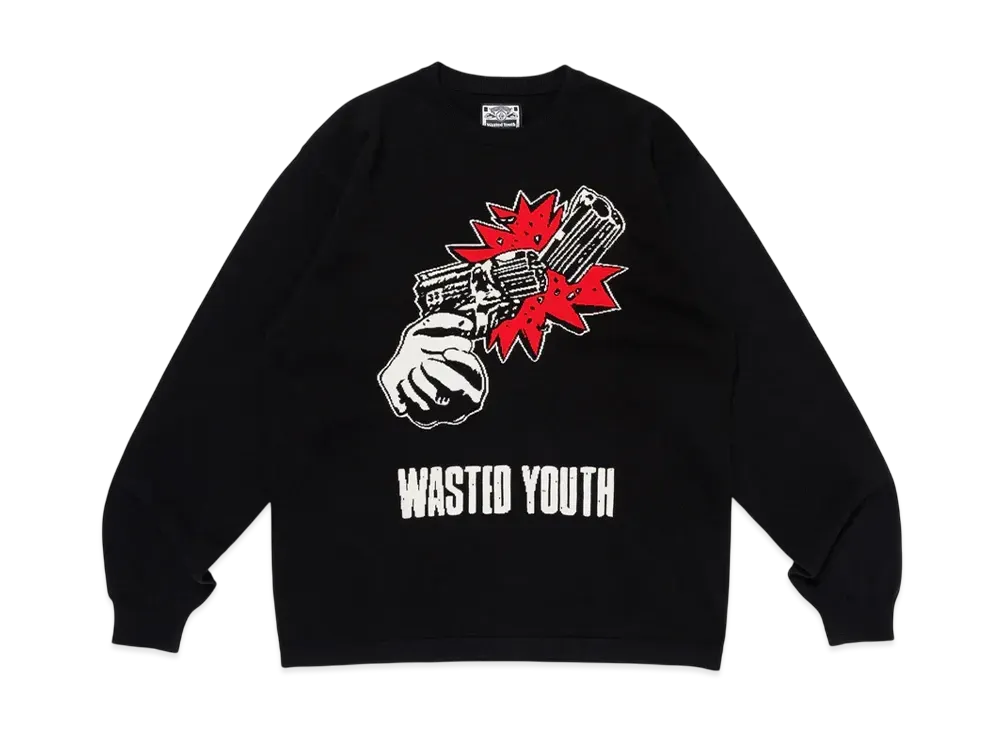 Wasted Youth Jacquard Knit "Black"