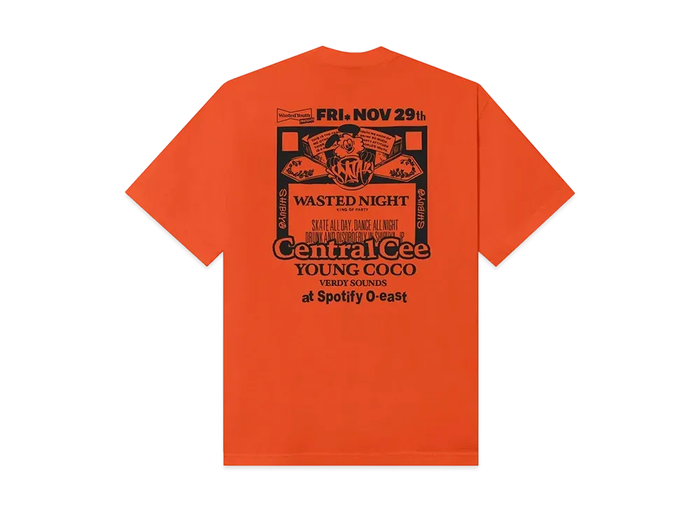 VERDY x Central Cee SYNA WORLD Wasted Night Tee "Orange"