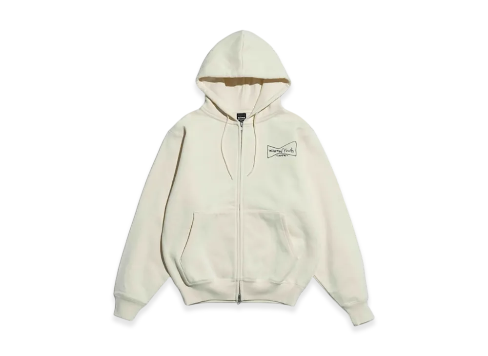Wasted Youth x Tappei Zip Sweat Hoodie "Cream"