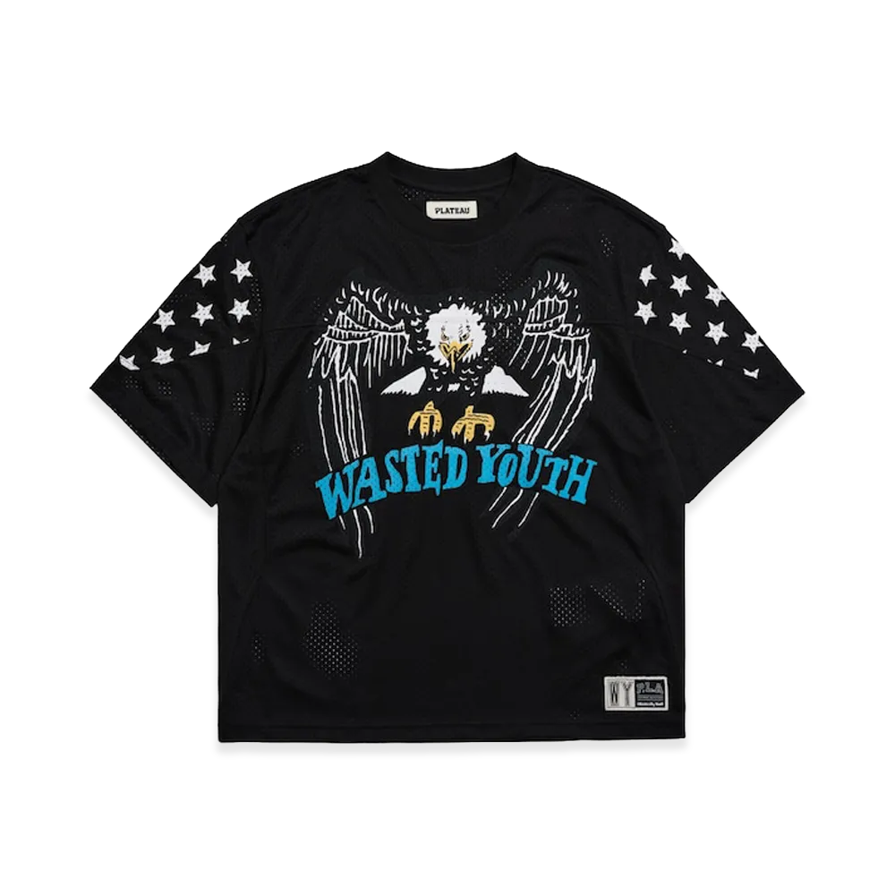 Wasted Youth x Plateau Studio P.L.A.W.Y Jersey Tee "Black"
