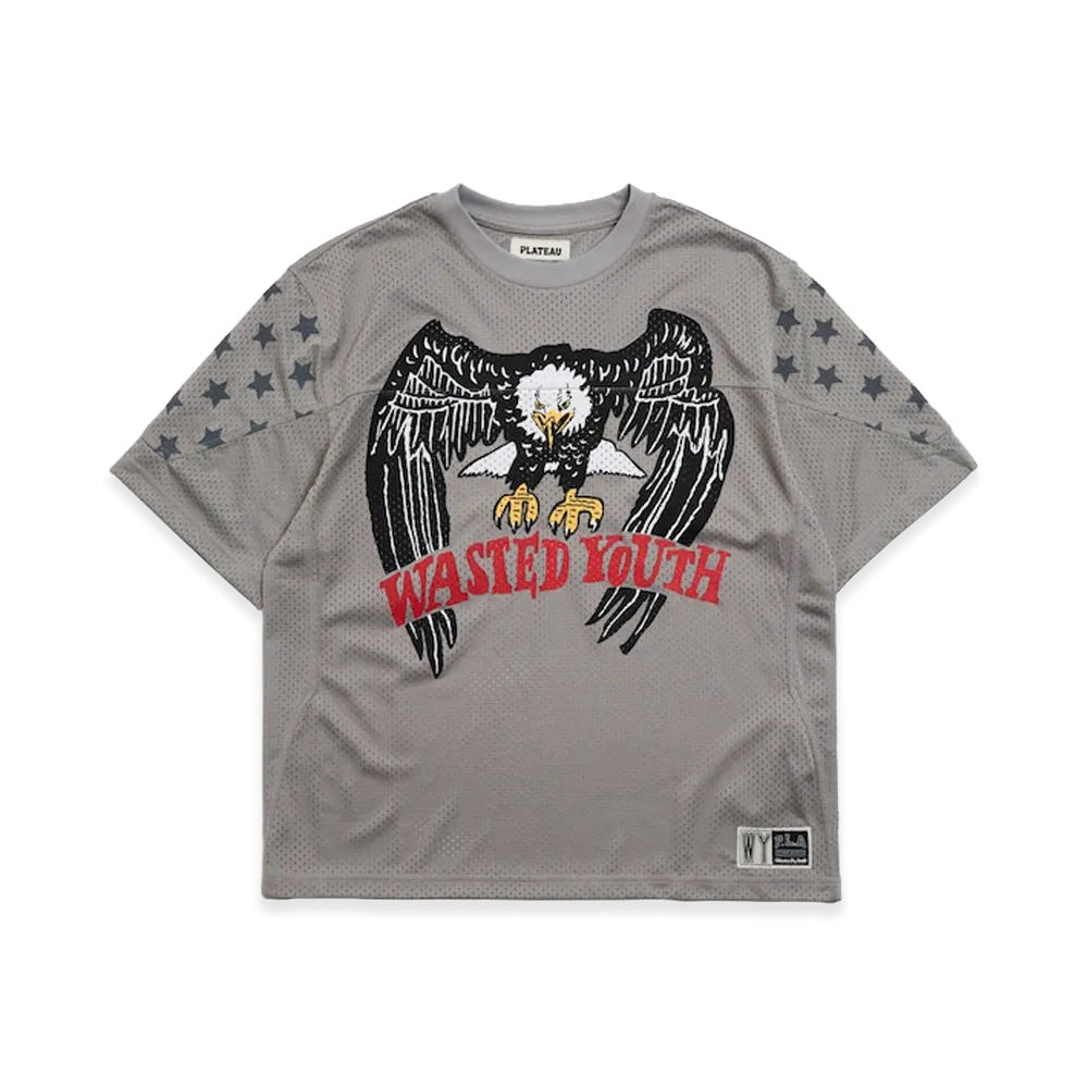 Wasted Youth x Plateau Studio P.L.A.W.Y Jersey Tee "Gray"