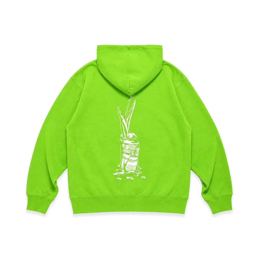Wasted Youth Zip Up Hoodie "Green"