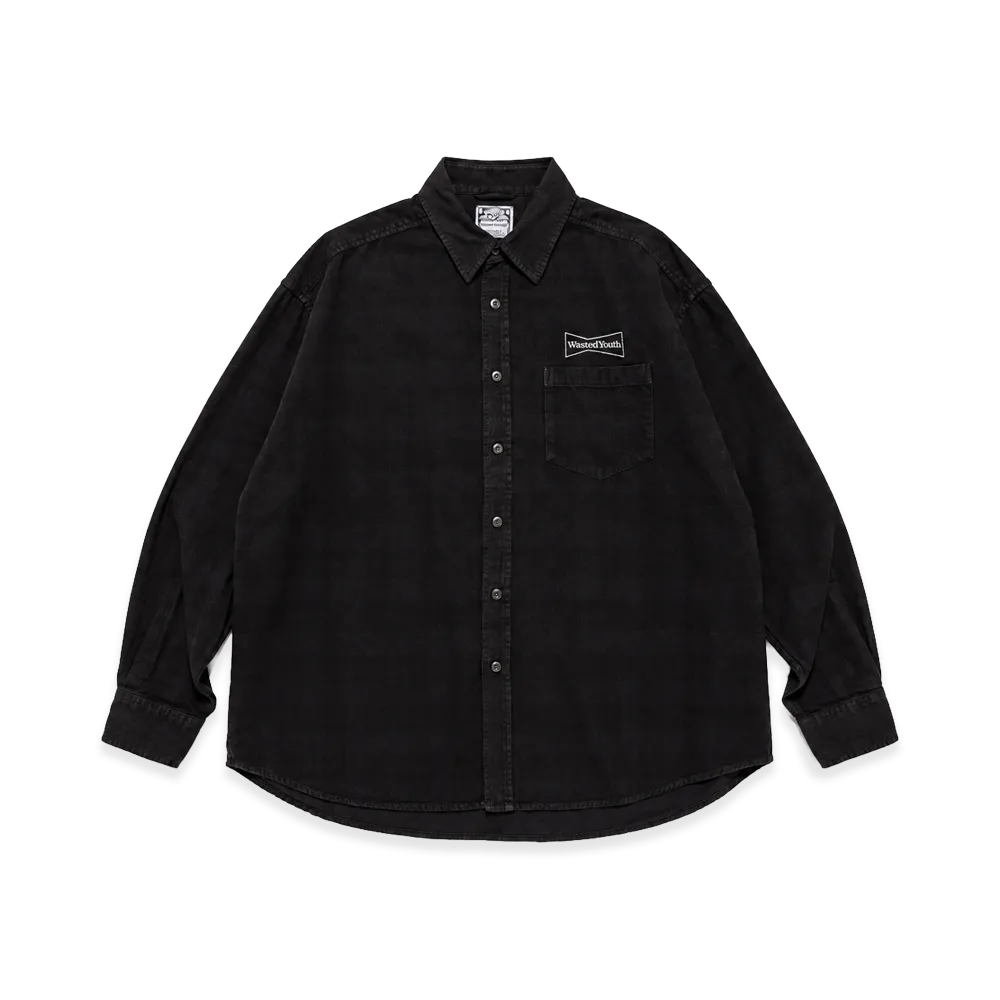 Wasted Youth Denim Shirt "Black"