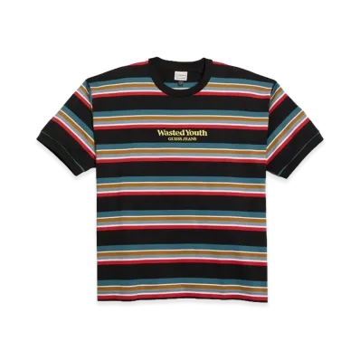 Wasted Youth x GUESS JEANS Stripe Tee "Black"