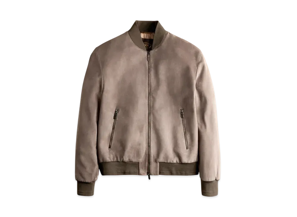 トッズ パシュミー スエード ボンバー ジャケット "ブラウン" X1M11490030WDNS607