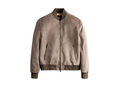 TOD'S Pashmy Bomber Jacket in Suede "Brown"