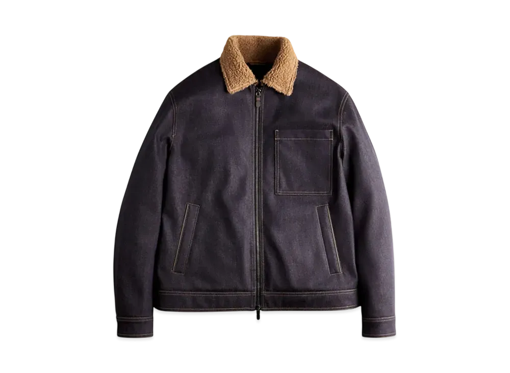 TOD'S Trucker Jacket in Wool Denim "Blue"