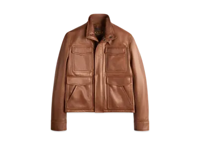 TOD'S Racing Jacket in Leather "Brown"