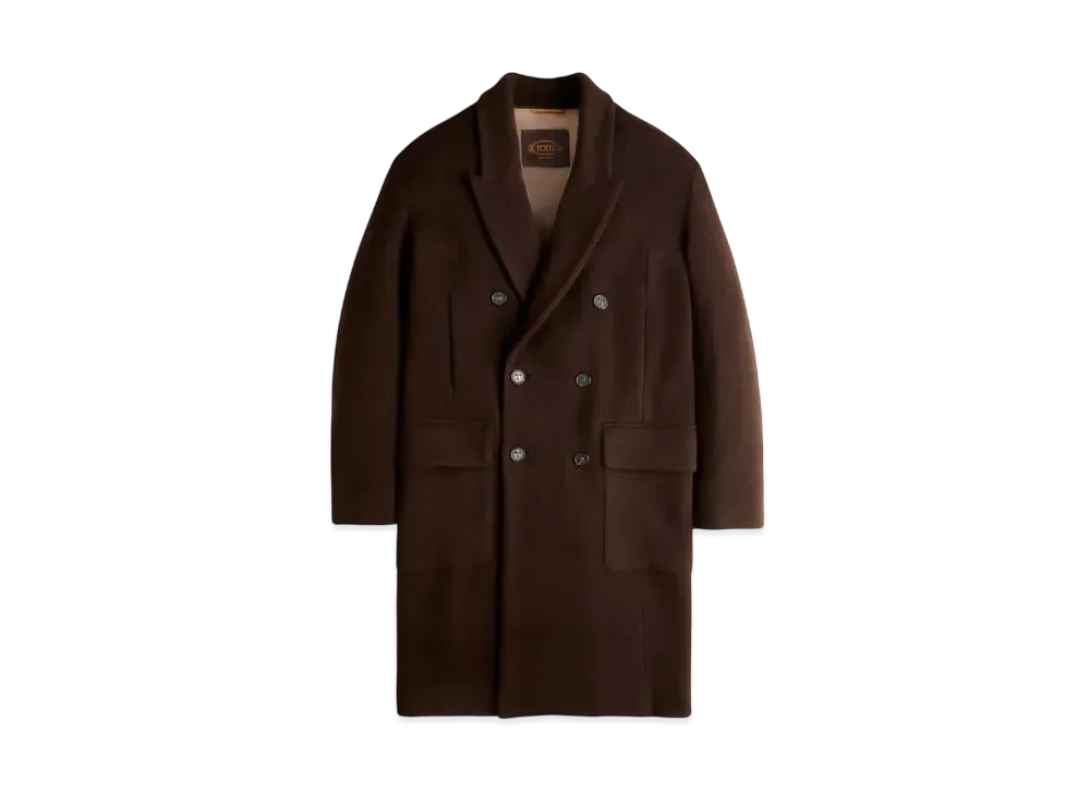 TOD'S Coat in Wool and Cashmere "Brown"