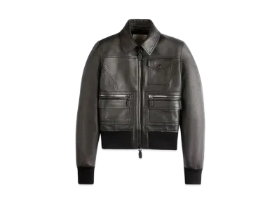 TOD'S Bomber Jacket in Leather "Black"